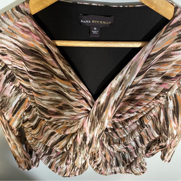 Dana Buchman Abstract Blouse - XL Womens - Picture 4 of 8